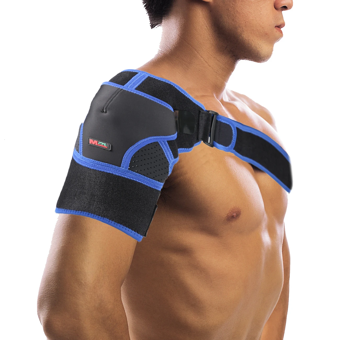 

Hot Selling Good Quality Neoprene Shoulder Brace Support Wrap Strap, Blue black