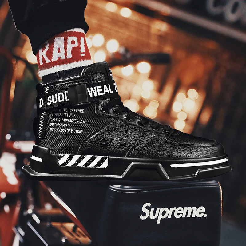 

2020 Fashion Shoes New Men Casual Shoes High Top Sneakers Men Vulcanized Shoes Platform Sneakers Quality Men`s Sneakers