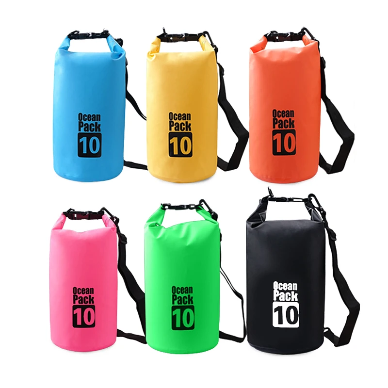 

10L PVC Waterproof Dry Bag Material Duffel Floating Large Capacity Ocean Wet Pack Beach, 7 color