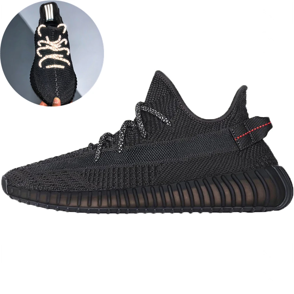 

wholesale New arrival night light men yeezy 350 v2 fly knit men's fashion sneakers, 7colors