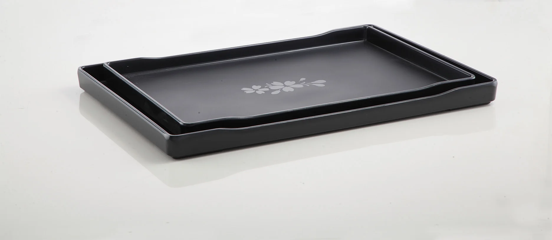 Wholesale Oem Customize Stackable Rolling Tray Plastic Lightweight