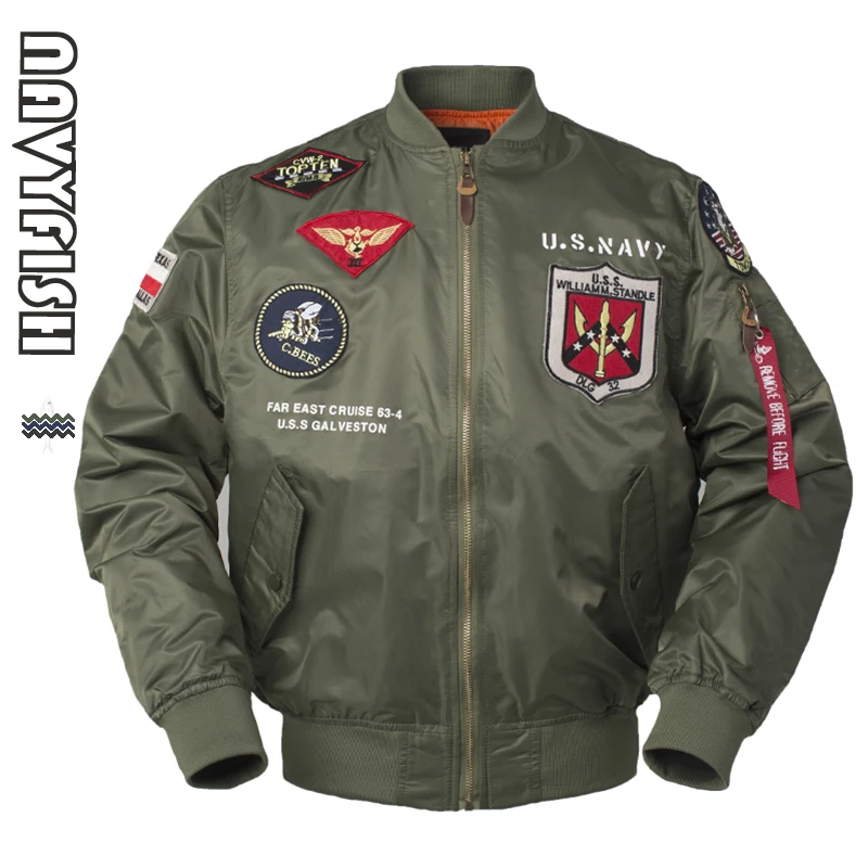 TOP GUN flight jacket classic version MA1 custom bomber jacket spring and autumn thin retro tide jacket