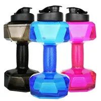 

2.2 L Plastic sports water bottle dumbbell shape Barbell bottle 2L Plastic dumbbell water bottle/PETG big gym