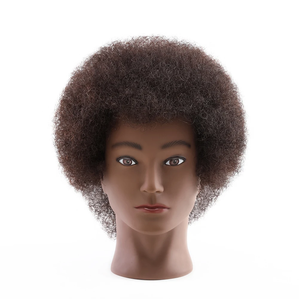 

Factory price Afro Mannequin Head Hair Salon School Practice Human Hair Training Head Doll