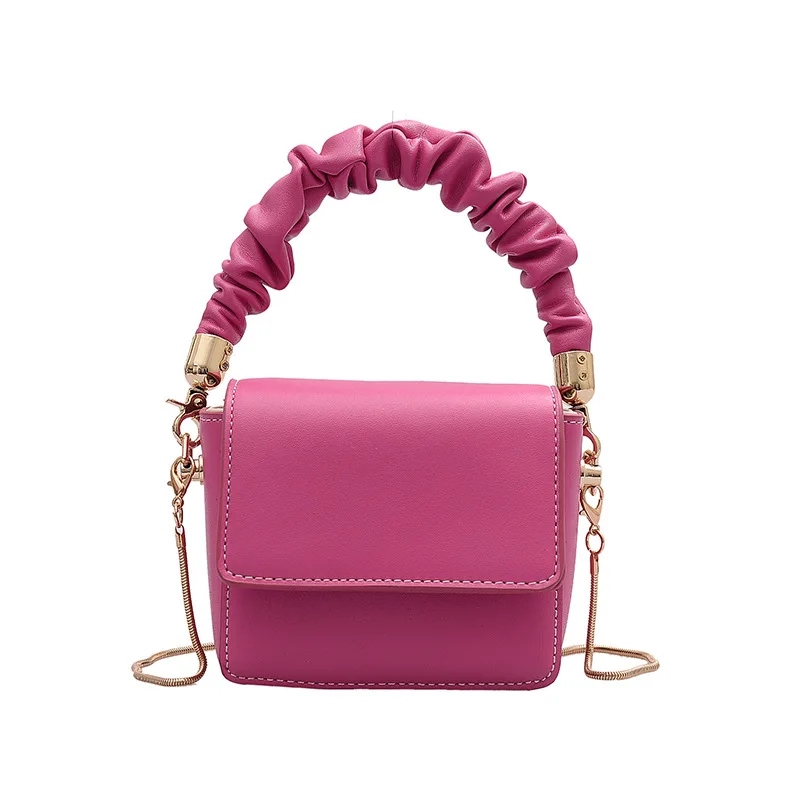 

2020 Fashion Cute Colorful PU Leather Purse Women Gold Chain Shoulder Square Messenger Bags Designer Mini Handbags In Bulk, Picture