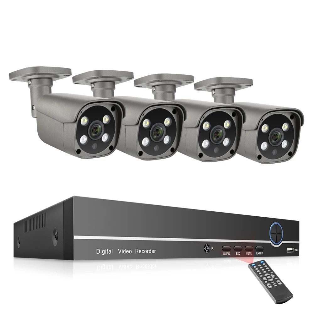 

Techage Poe Ip Camera Outdoor 5mp HD Video Surveillance Kit Nvr 4Channel Cctv Security System