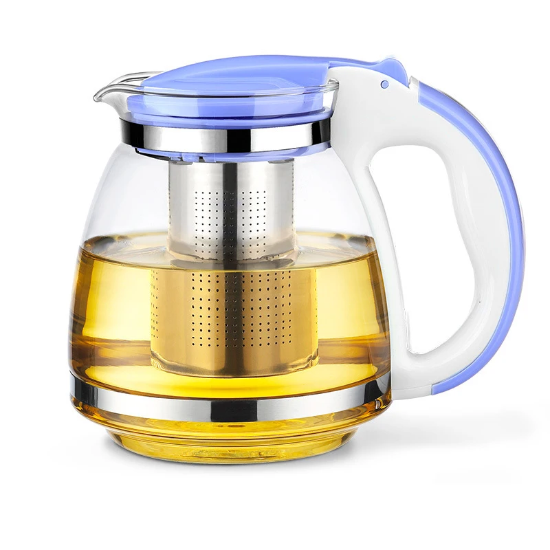 

2000ML Wholesale Large Capacity Teapot Set Round Shape Kettle And Teapot, Clear
