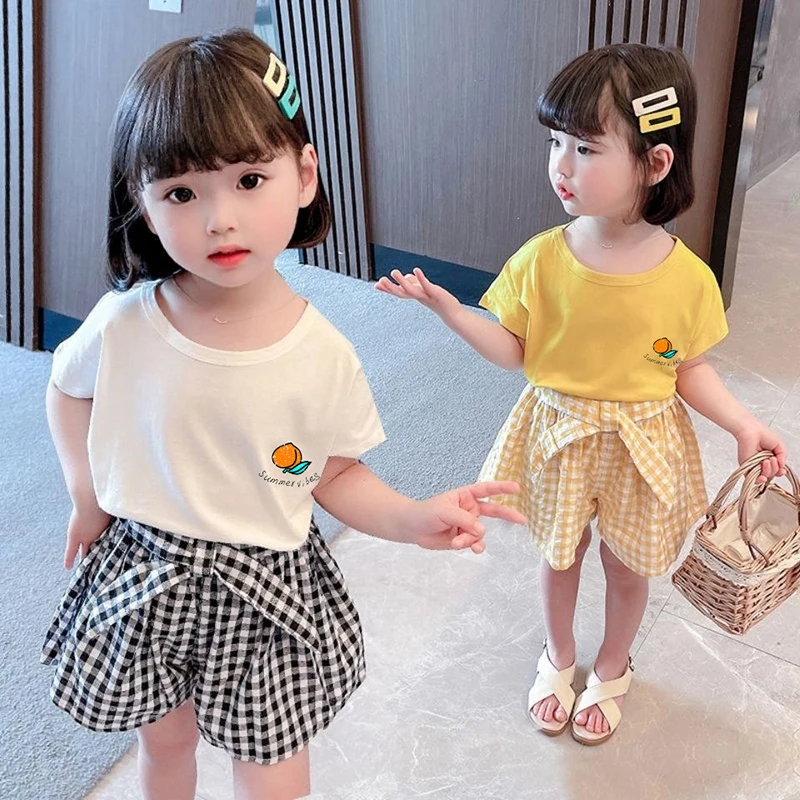 

Baby Sets Summer Girls Clothes Sets Short Sleeve T-Shirt+Short Pants Cotton Sports Suits Hot Sale Products