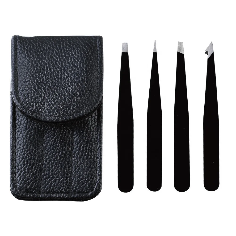 

Private Label 4pcs Eye Brow Eyebrow Tweezers Set High Quality Custom Logo