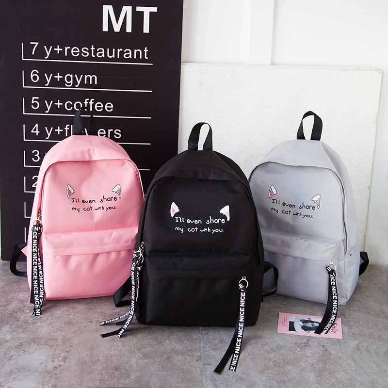 

Schoolbags For Teenage Girls Cute Print Women Backpack High Quality School Backpack Female Shoulder Bags, As picture