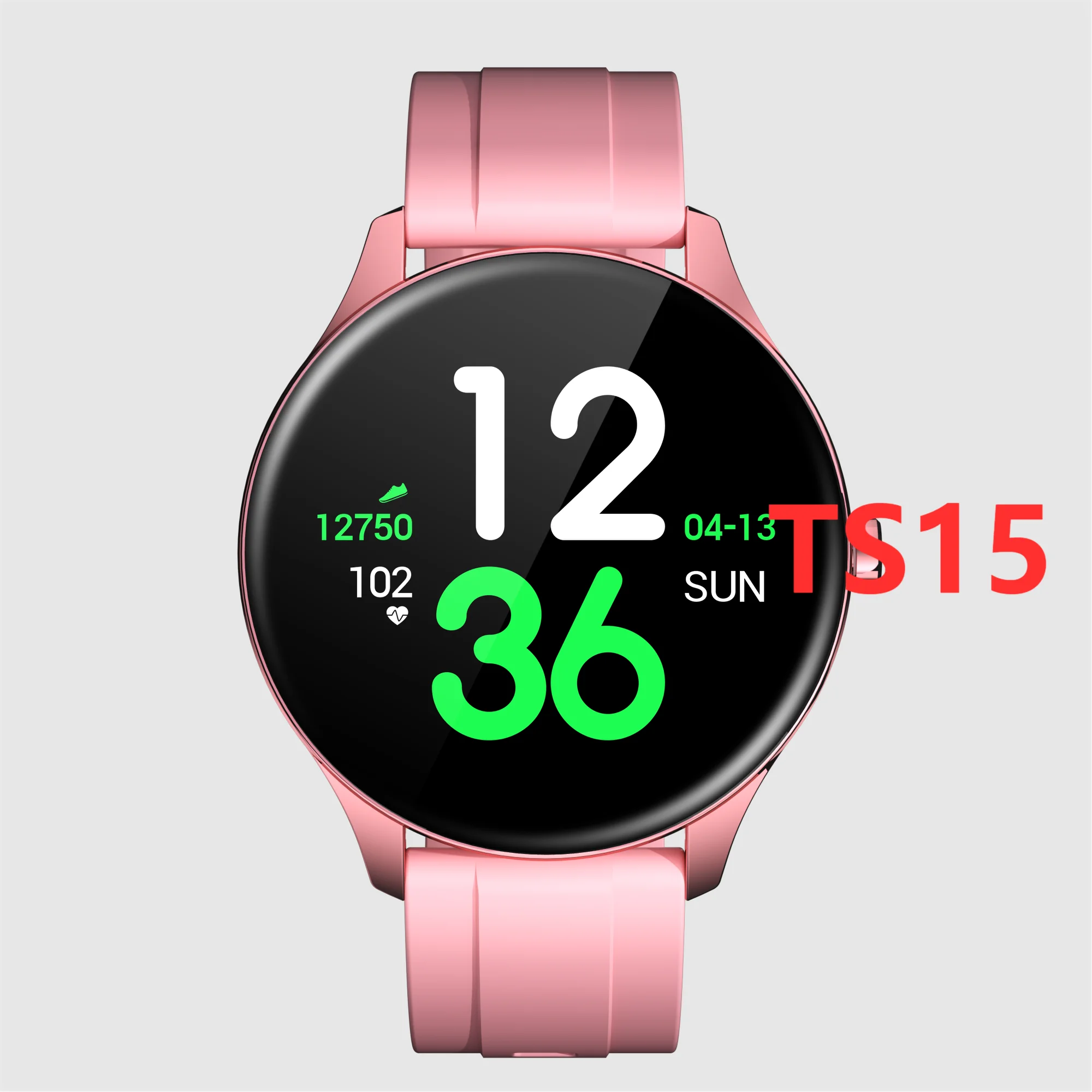 

2021 New Ip68 Waterproof Smartwatch TS15 Pedometer Heart Rate Blood Pressure Smartwatch, Black,pink,durk blue,white,sea blue,