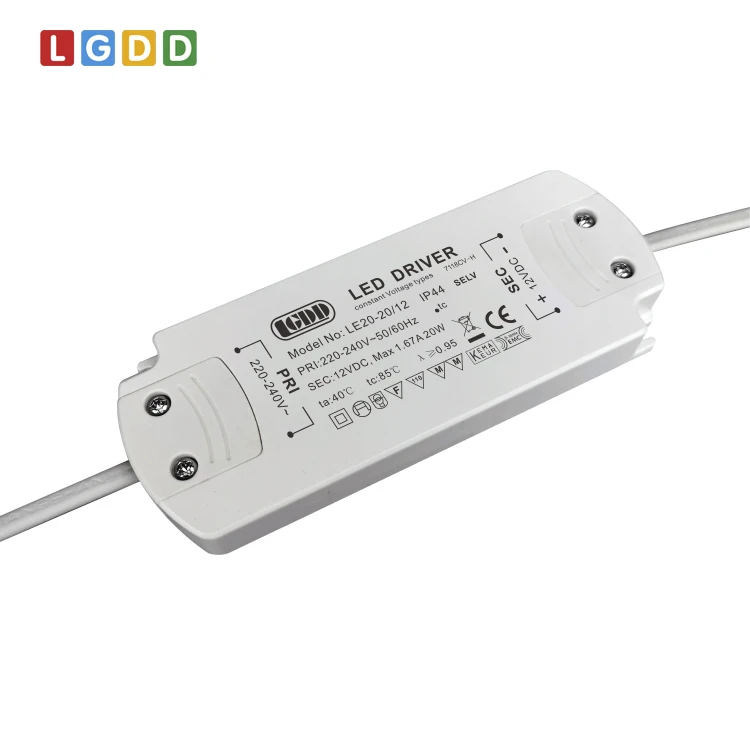 

NEW ERP 10-20W DEKRA CE PF>0.95 Super Slim IP44 Waterproof 12V 24V Ultra Thin Led Driver Power Supply