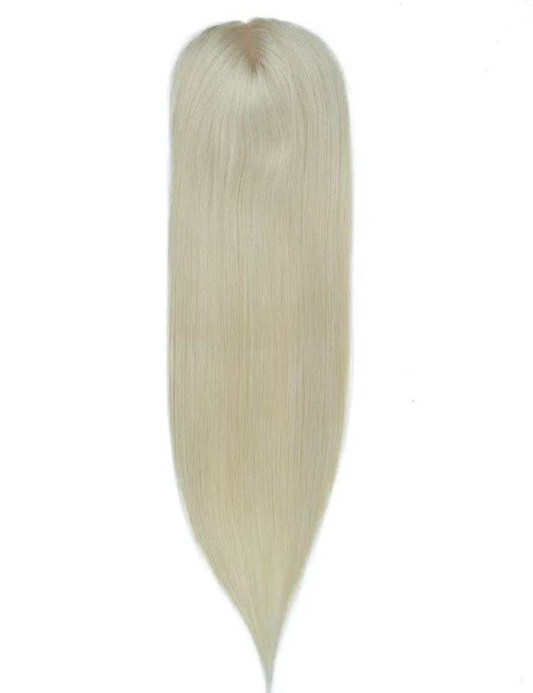 

Greathairgroup New Arrival European Silk Base Remy Human Hair Piece Topper Natural Straight Human Hair Toppers For Women