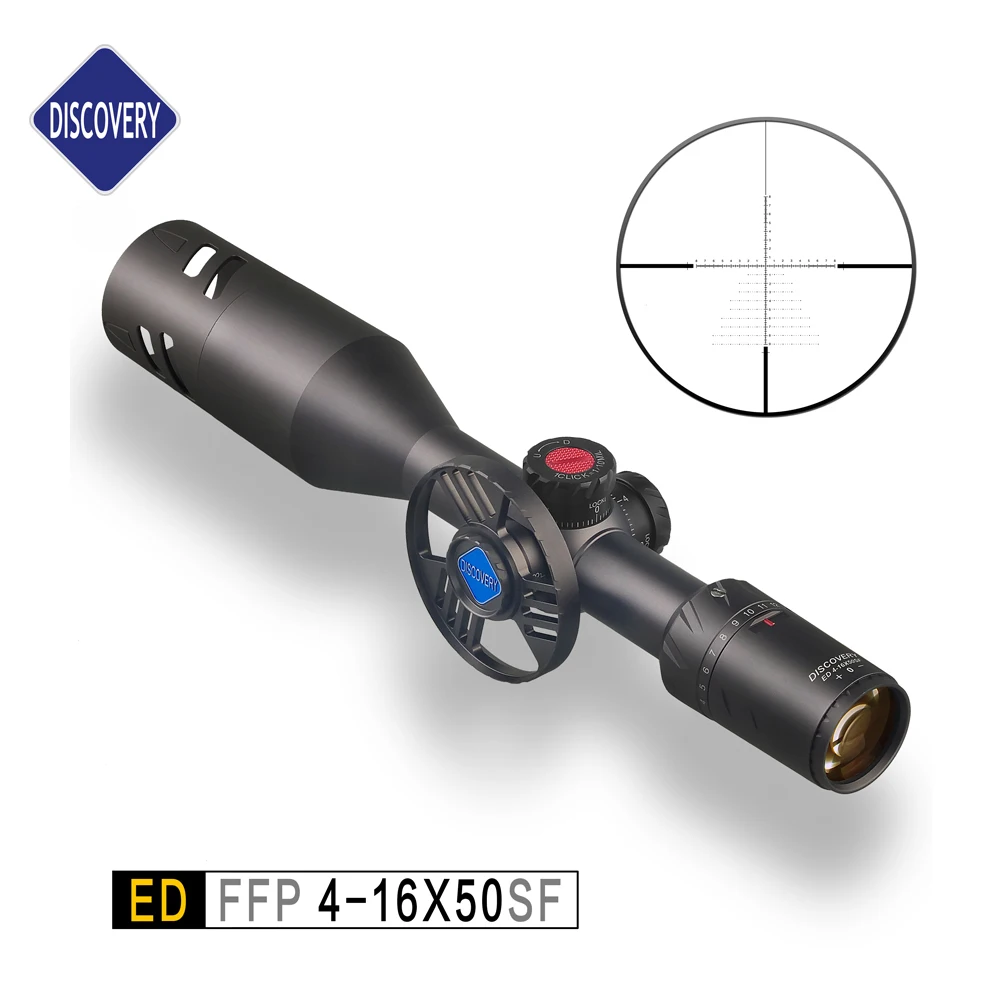 

2020 Discovery New Air Rifle Scope, Hunting Riflescope ED 4-16X50SF First Focal Plan Scope for PCP Air Gun