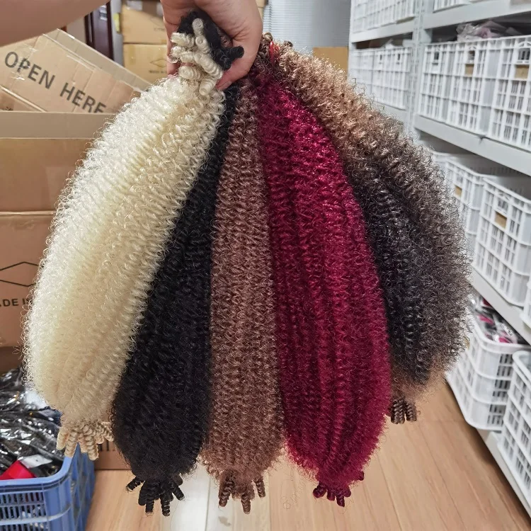 

Julianna Pre-Fluffed Spring Afro Twist Crochet Braiding Hair 3X Afro SpringY Twist