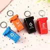 Garbage sorting keychain green four color trashcan key chain