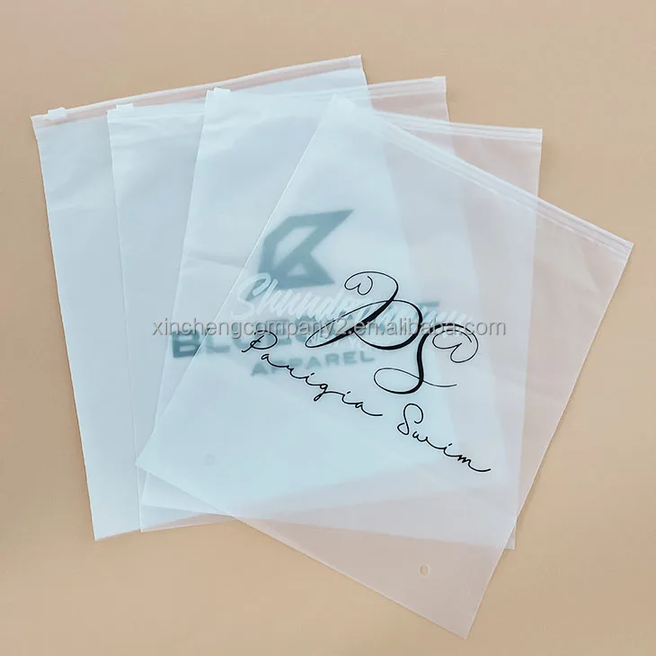 

Custom small pvc clothing plastic zipper bag reusable frosted jewelry packaging zip lock bag