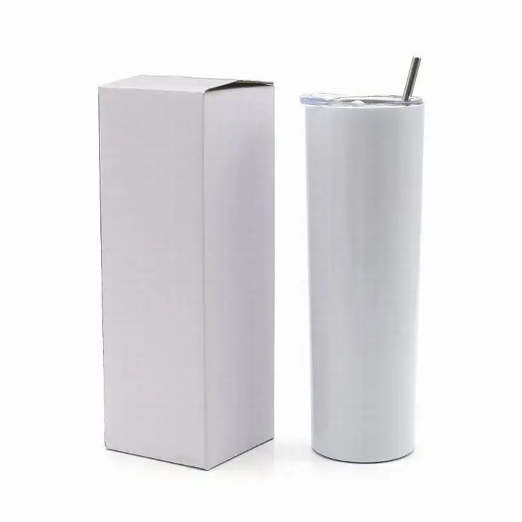 

20 oz stainless steel tumbler 20 oz tumblers with straw sublimation blanks, Stainless,white or customized