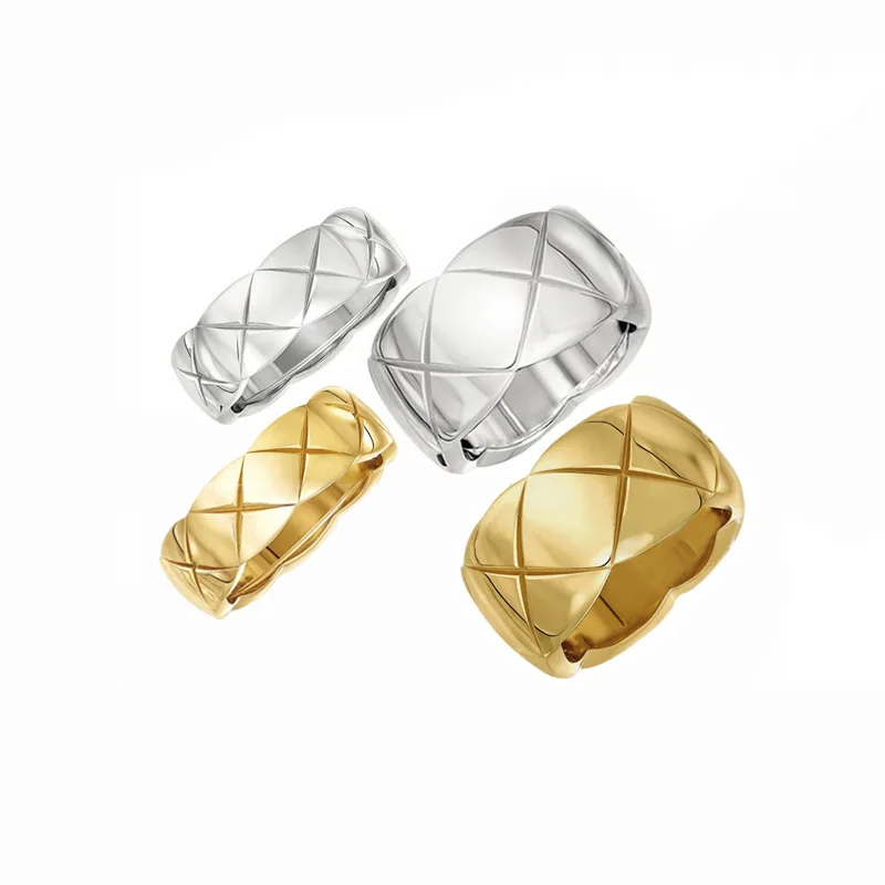 

High End 18K Gold & Silver Stainless Steel Rings for Women Trendy Jewelry