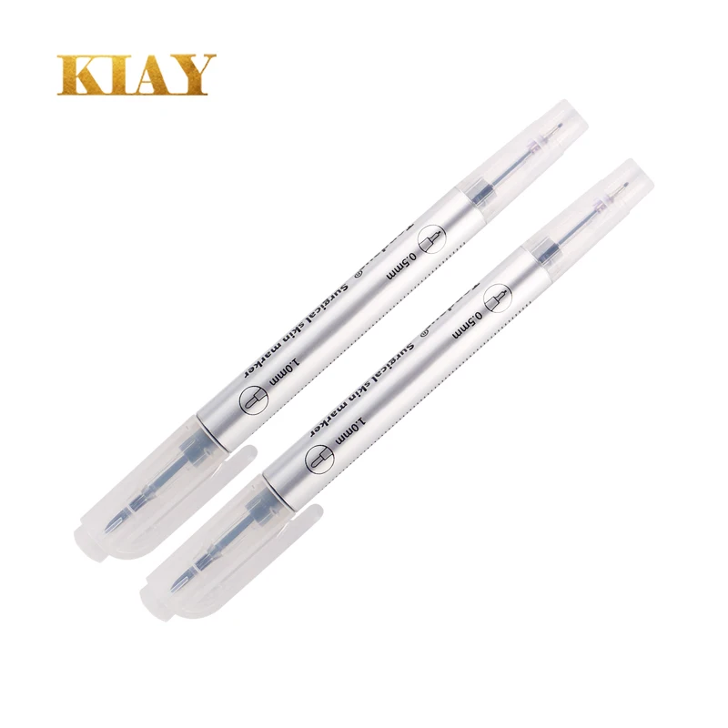 

Double Head Marker Tattoo Pen Permanent Makeup Accessories Surgical Skin Marker Pen for Eyebrow Scribe Tools 1pcs/bag Plastic