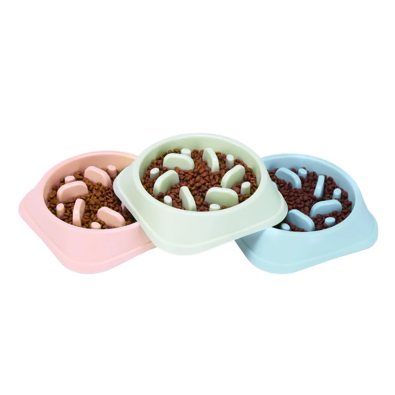 

Non Slip Puzzle Bowl Anti-Gulping Pet Slower Food Feeding Dishes Dog Bowls