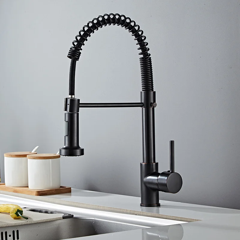 

Black Kitchen Sink Faucet Pull Down Kitchen Tap Single Handle desk Mixer Tap 360 Rotation Torneira Cozinha Mixer Tap