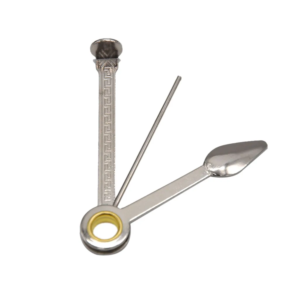 

Multifunctional High Quality 3in1 Smoking Pipe Stainless Steel Cleaner Cleaning Tool Tobacco knife, Silver
