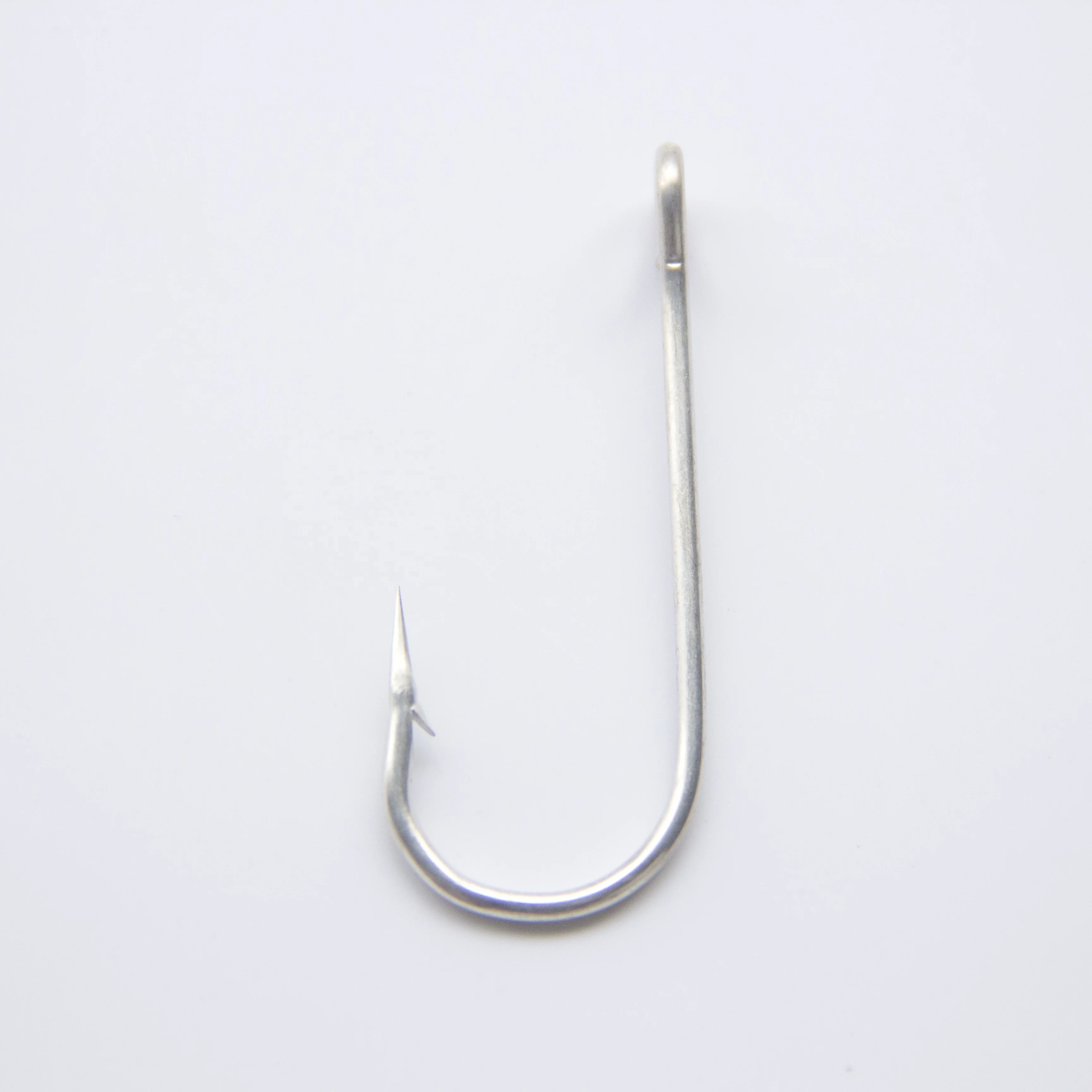 

china factory direct cheap salt water fish hook with ring round bent sea fishing hook, White tin plated