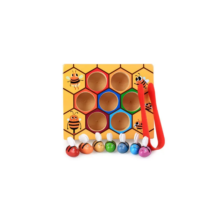 

Top Quality Low Price wooden toys educational wooden toys catching bees beehive box games for kids