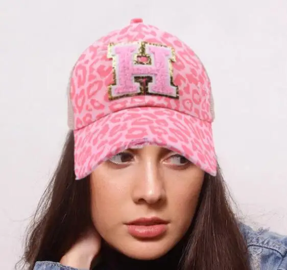 Leopard Ponytail Women Basebal