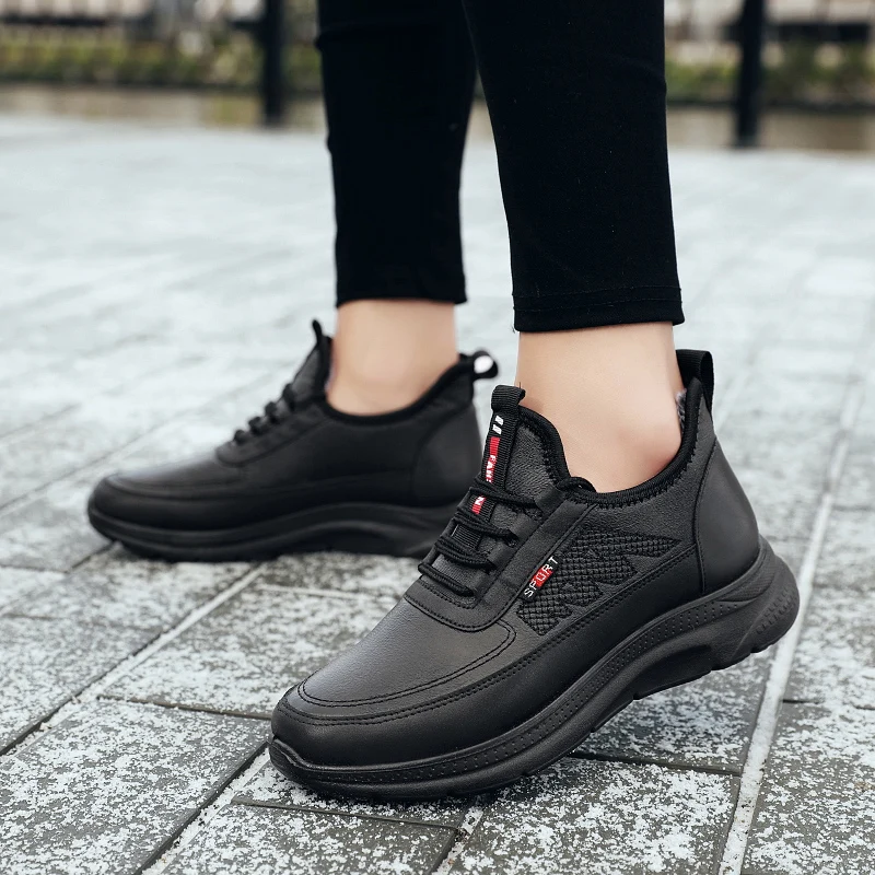 

BM-M23 Comfortable Warm Waterproof Gym Men Shoes Boots Men Winter Running Shoes, Black