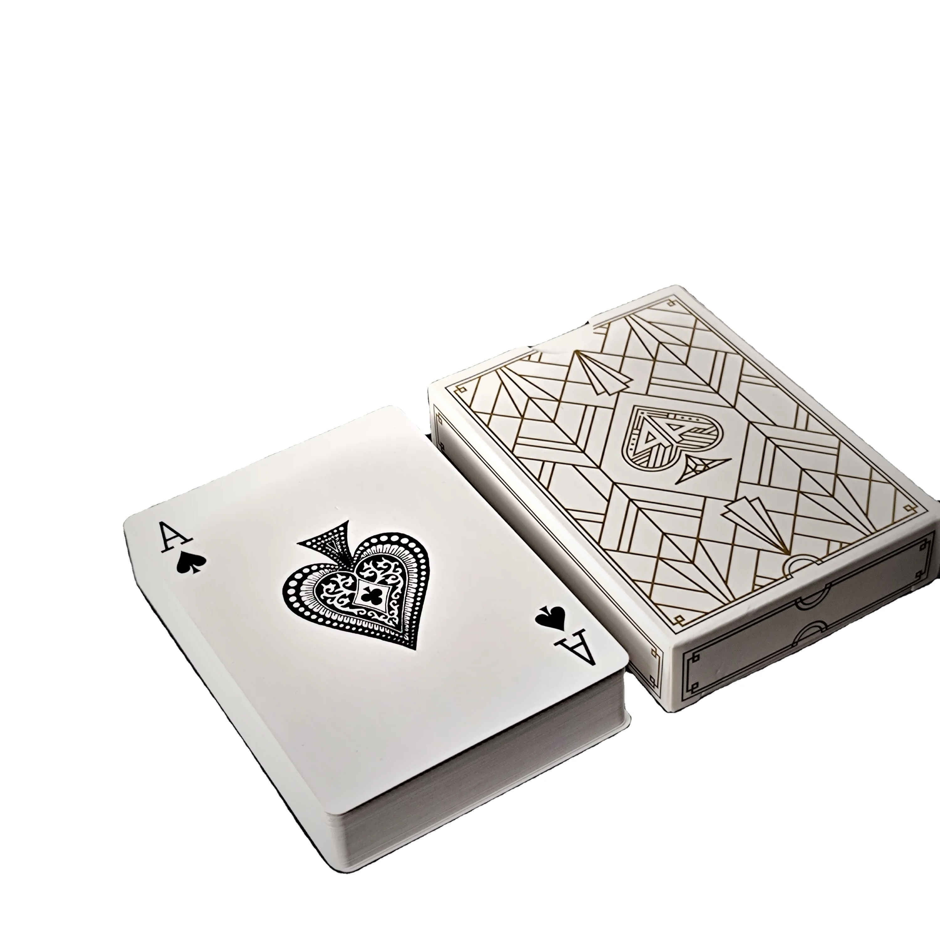 

Poker Factory Direct Texas Hold'Em Logo Customization Travel Game Personality golden Silver Edge playing cards, Cmyk