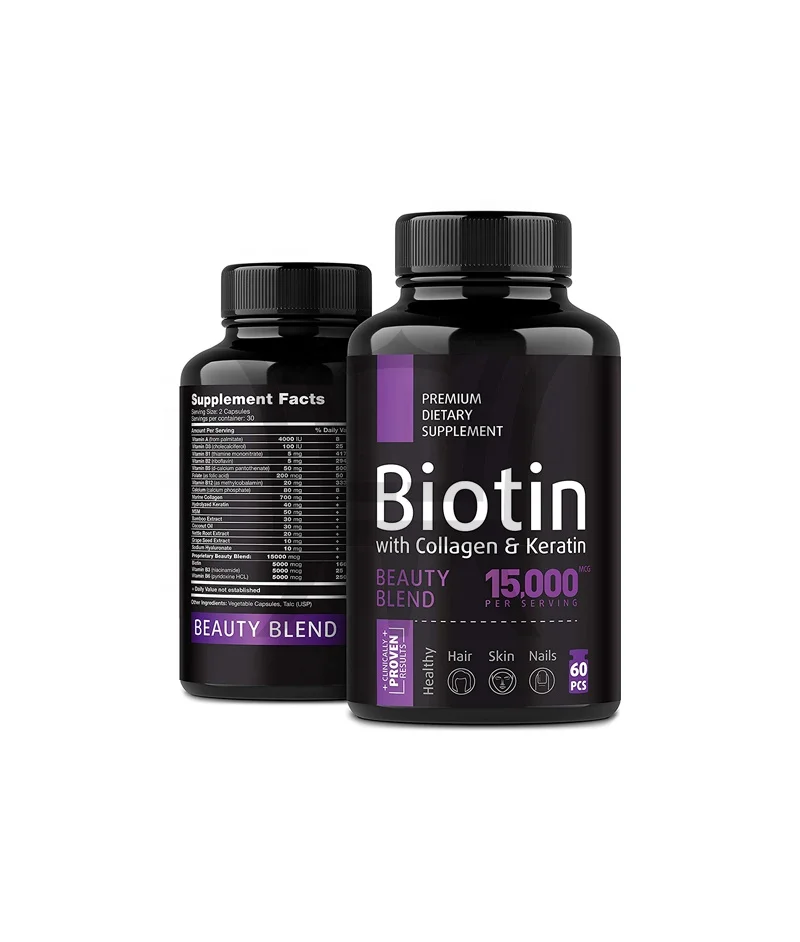 Private Label Biotin Keratin Collagen Supplements For Healthy Hair Skin ...