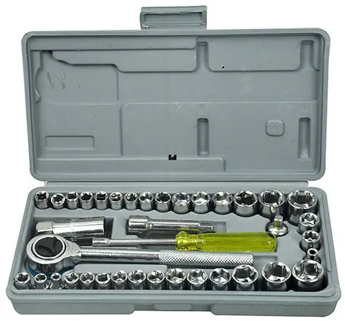
Auto Tire Repair Kit AIWA 40pcs Combination Socket Wrench Set total tool kit for bicycle 