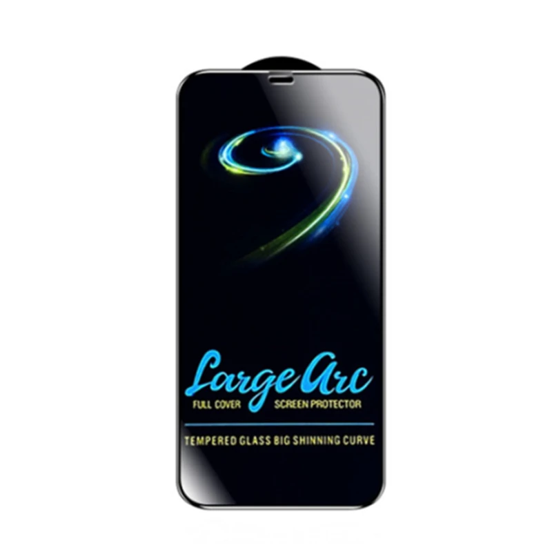 

High quality glass Large Arc Super 9 Tempered Glass Screen Protector for iPhone 13 Pro Max 13 mini, Black white