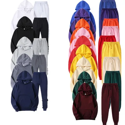 

Custom Fitness Mens Pullover Hooded Sweatshirt Jacket Gym Pant Fleece Sweat Suit Jogging Men Tracksuits Men Hoodie Set