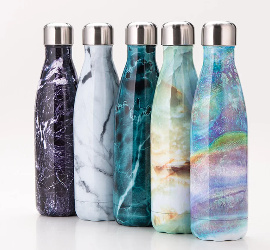 

OEM Logo Water Bottle Wholesale BPA free Sports Water Bottle Double- wall Stainless Steel 500ml/750ml Water Bottle, Customized color