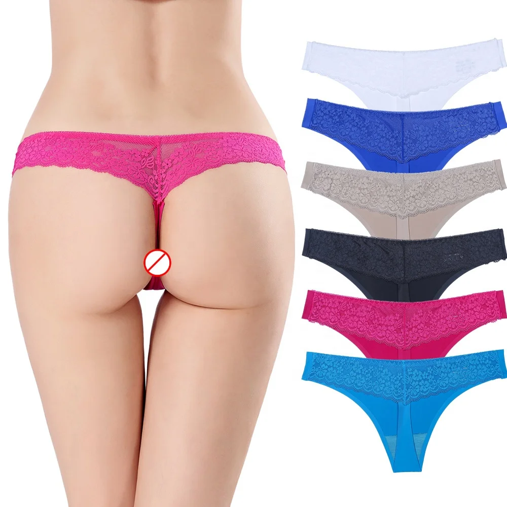 

Ladies Sexy lace Thong T back low rise panties Cool Comfort seamless women Briefs womens underwear, Picture shows