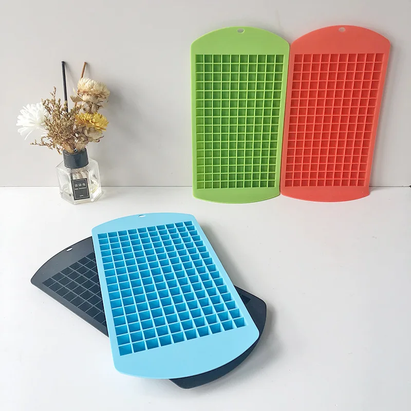 

Will Chill Your Drink Faster Square Silicone Cube Mold Ice Maker Mini 160 Grids Ice Cube Tray, Custom color