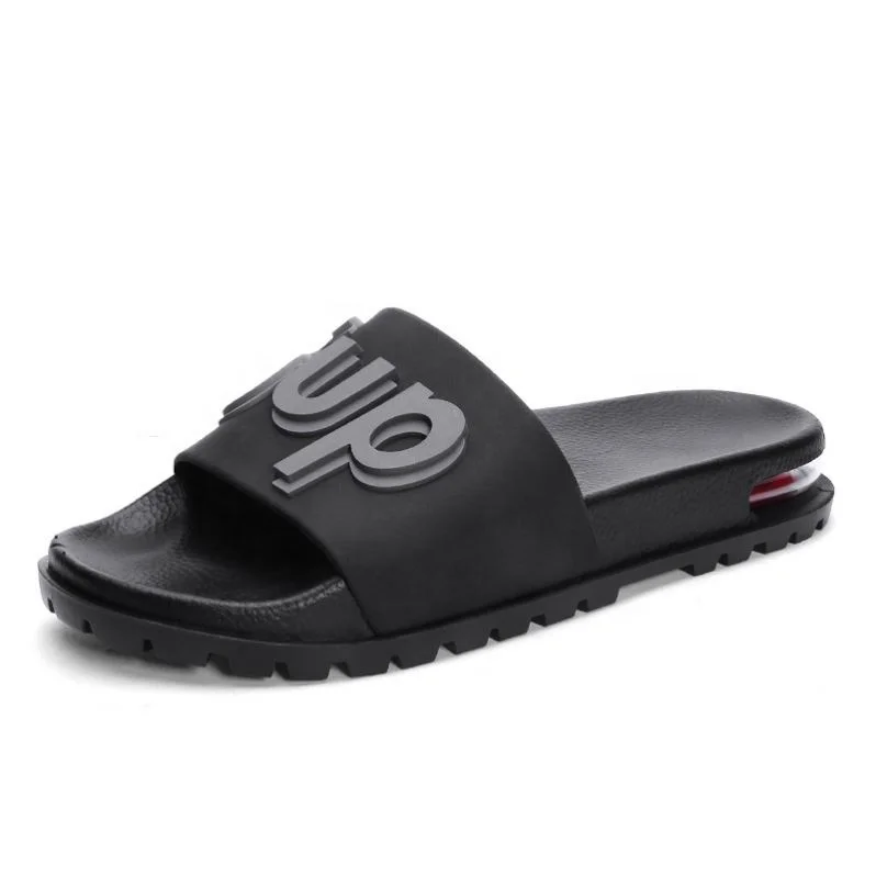 

Wholesal Summer Men's Air Cushion Sandal Rubber Outsole Slide Male Shoes Man Kids Blown Pvc For Men Slippers, 3 colors