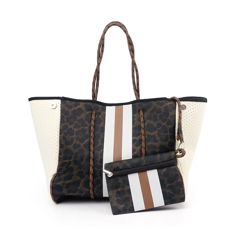 

Wholesale Custom prints handbag beach neoprene gym tote bag for 2021 Autumn, Sample or customized