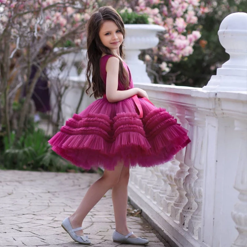 

kids wholesale clothes with Solid color stitching cake skirt 2021, Customized color