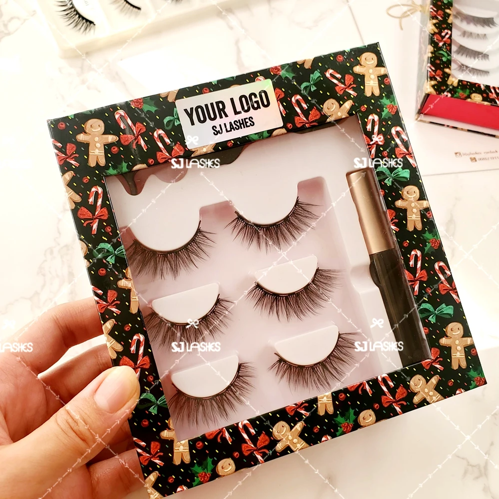 

Kiss Multipack Eyelashes Magnetic Liner and Lash Kit Wispies 6 Magnets Handcraft Cheap Silk Lashes Eyelash Packaging box hae lda, Natural black mink eyelash