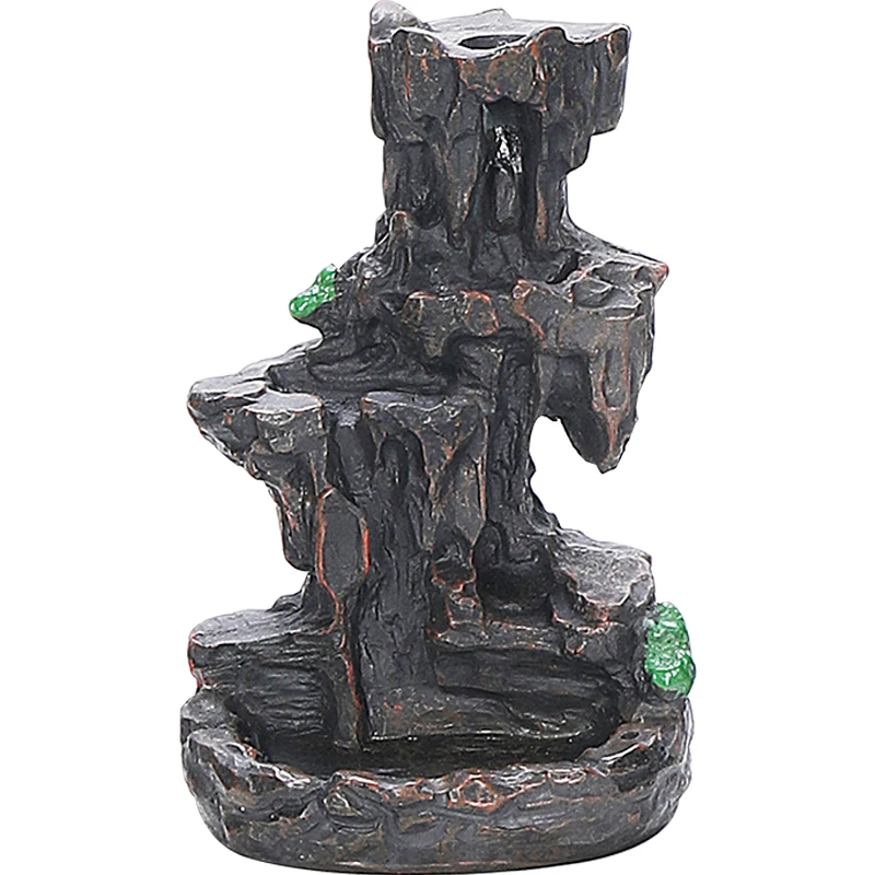 Christmas Gift Backflow Incense Holder Waterfall Fountain Ceramic Burner Home Zen Yoga Spa Women Customizable Cones Resin