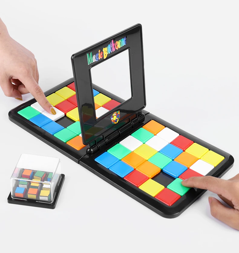 

Hot Sales Magic Block Table Games 2players Battle Race Ludo Board Game, Color