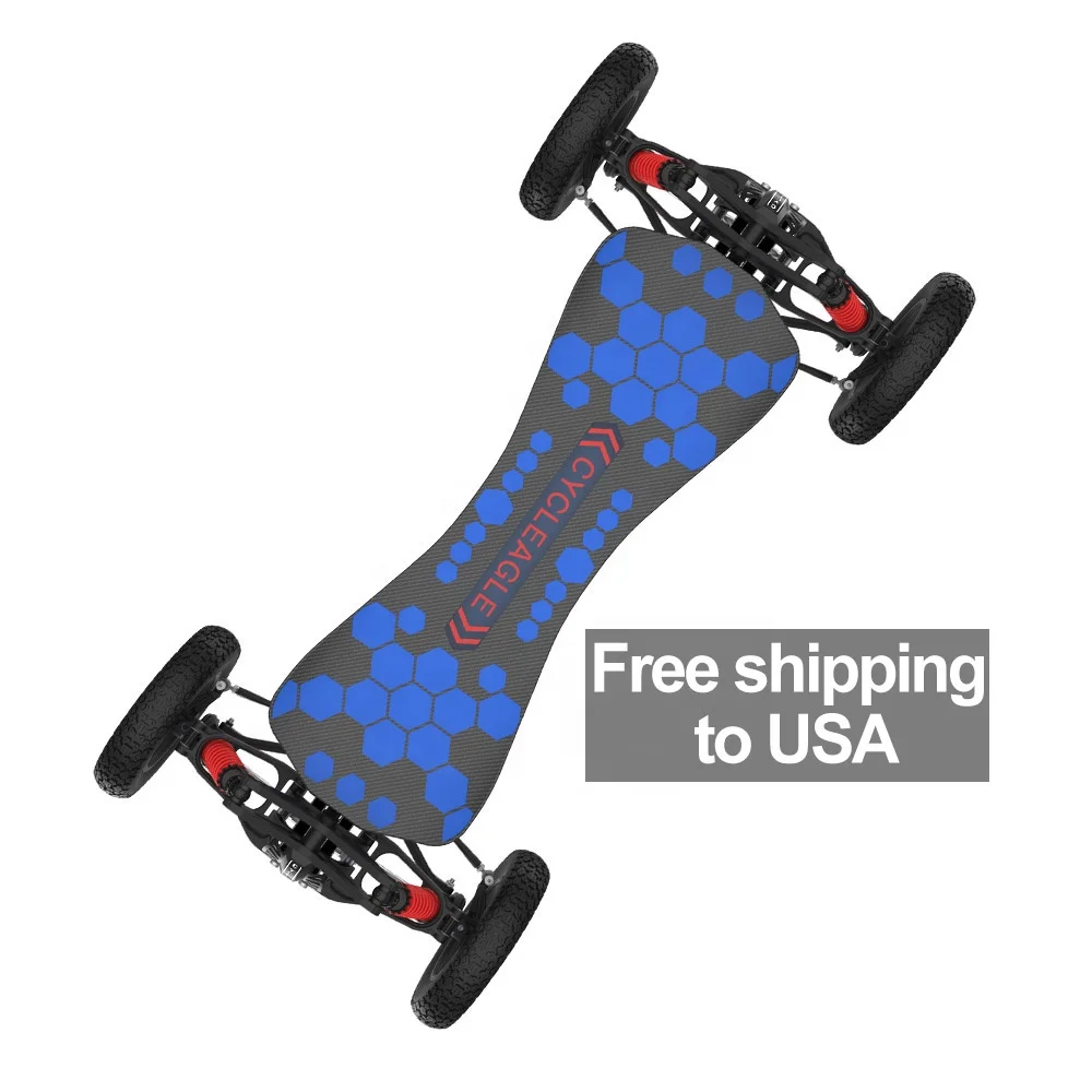 

31Free shipping to USA Four-wheel all terrain Fast-swap Battery Independent Suspension System electric skateboard deck