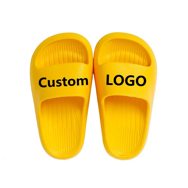 

Wholesale Design Rubber Upper Logo Printing Kids Sandals Unisex Custom PVC Children Slides for Women Men's Slippers, Pink/orange/yellow/black