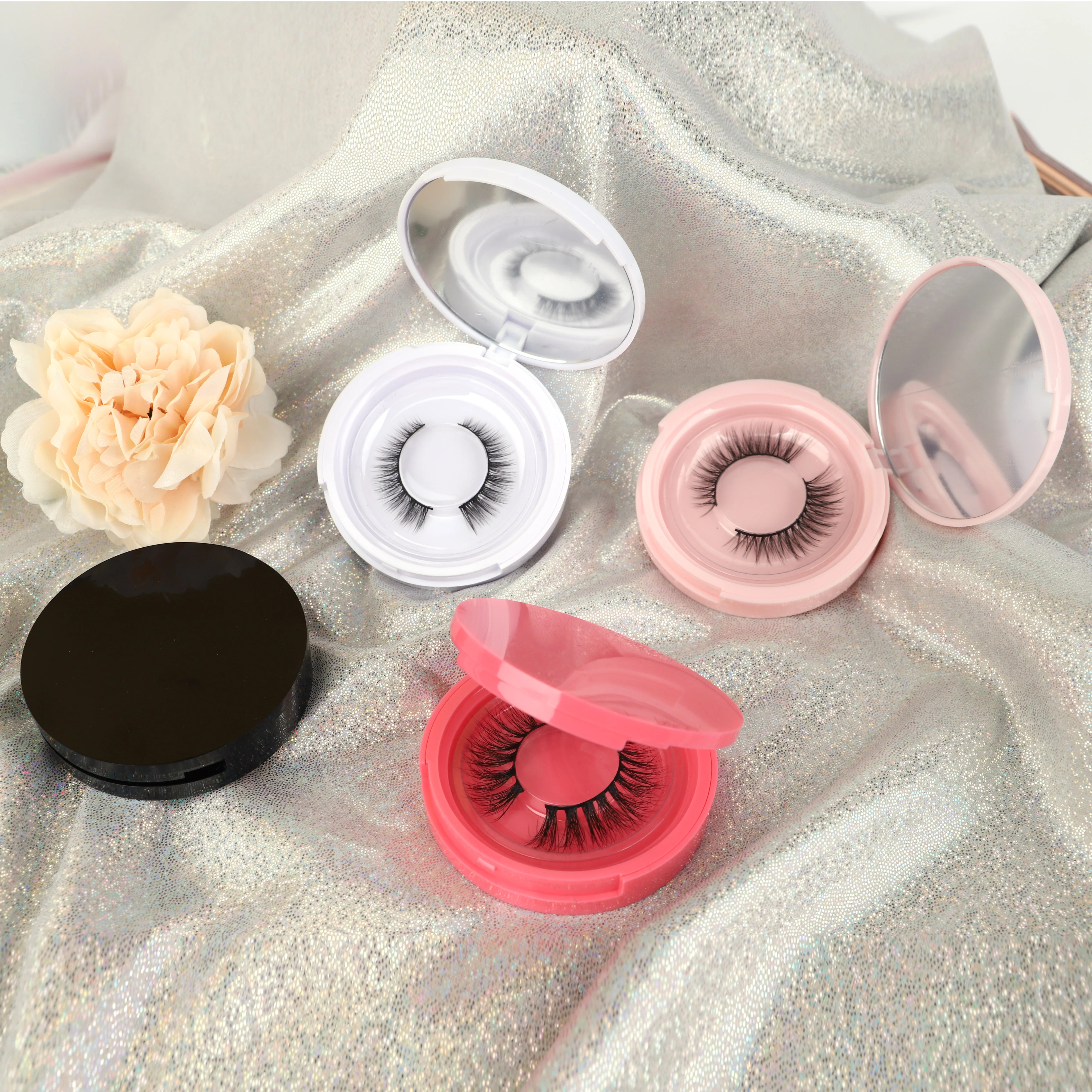 

2021 wholesale 6D real 3d mink false eyelashes extension with invisible band vendor with packaging