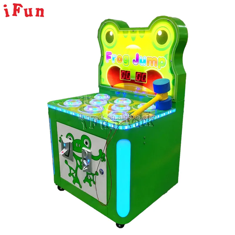 

Ifun Park Crazy Frog Arcade Machine Hammer Hit Frog Coin Operated kids ticket game