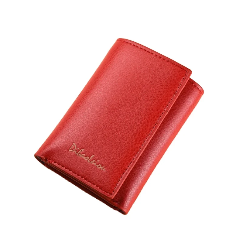 

Fashion cheap Three fold PU Leather purse Women Long Style Wallets, Black and brown